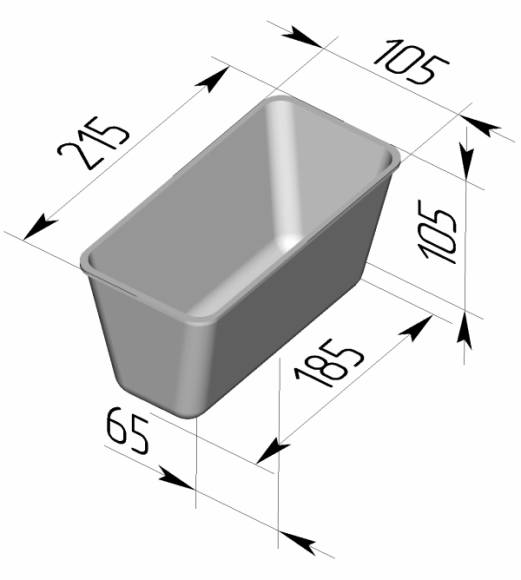 Форма для хлеба Спика 10-5 (215 х 105 х 105 мм)
