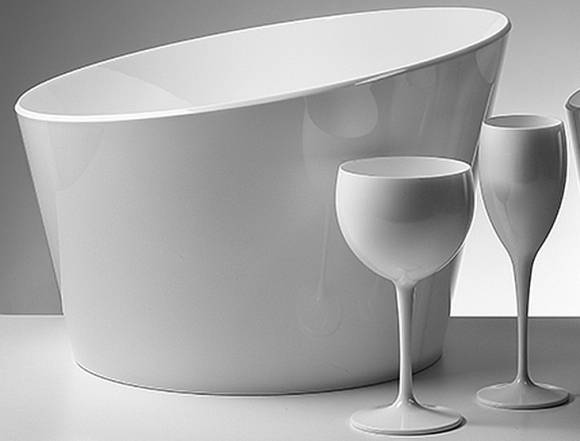 Ведро для шампанского Nipco Backet Shamp L Acrylic белое 191097 /4/