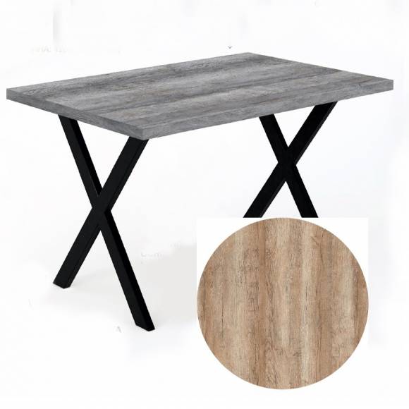 Стол прямой 1200х800х750 Х-образный Лагерта