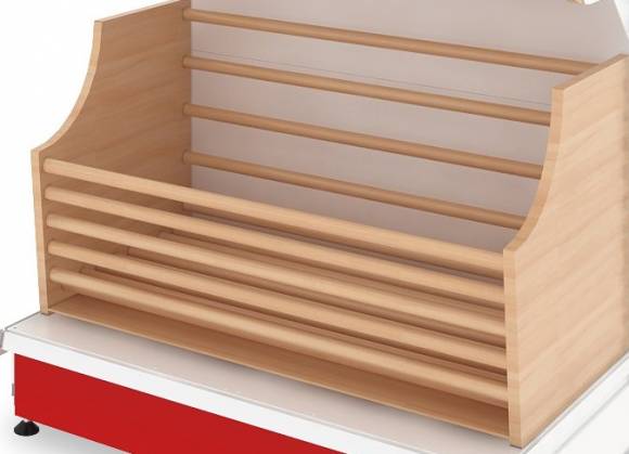 Полка деревянная нижняя 500х500х1200 МХМ Купец 324712.001-02