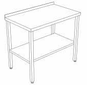 СПП стол производственный с полкой и бортом 1800*700*850