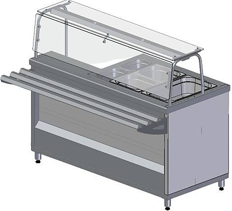 Прилавок-мармит вторых блюд МХМ ПМВЭ15У универсальный 100115008