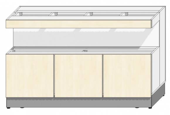 RD2 МОНТ(п) 1200х800х862 Модуль-основа с нишей для тарелок Пристенная RD2 МОНТ(п) 1200х800х862 Модуль-основа с нишей для тарелок Пристенная