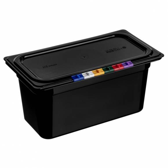 Гастроемкость GN1/3-150 5,5 л. п/п черная с крышкой MGprof 79749