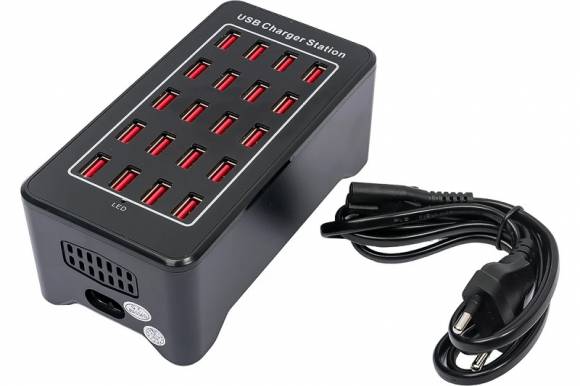 Зарядная станция для ламп на 20 USB-портов (5V-2.4A) 100W