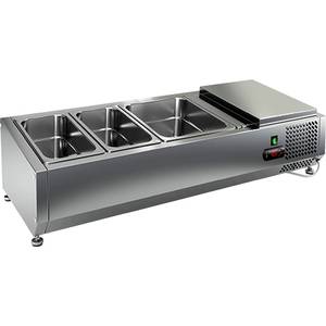 Витрина холод. настольная открытая Hicold VRTO 1000 вместимость 2 x GN1/3 + 1 x GN1/2