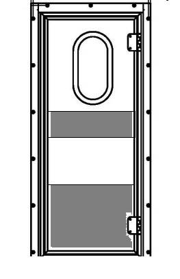 Маятниковая дверь одностворчатая с фиксацацией полотна МДО(Fix90)-1040.2100-40-Пр, окна, отбойники Маятниковая дверь одностворчатая с фиксацацией полотна МДО(Fix90)-1040.2100-40-Пр, окна, отбойники