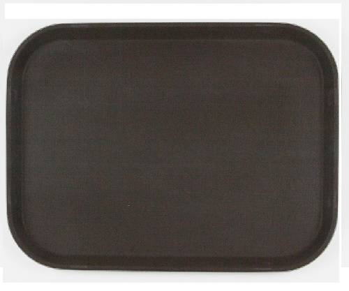 Поднос прямоугольный 410х300мм прорезиненный коричневый 1216CT Brown/1216CTBr  кт05 45822 /12/