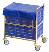 Тележка для белья ТБ14.5 ОЛДАК платформенная, сетчатая, усиленные борта, мешок 240л, г/п 80кг