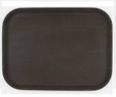 Поднос прямоугольный 460х360мм прорезиненный коричневый [1418CT Brown] кт06 /12/