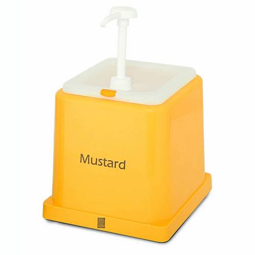 Диспенсер для соусов,"Горчица" 2 литра, желтый,пластик KAPP 46010025