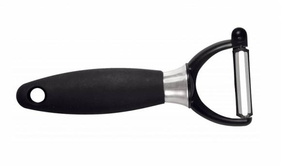 Овощечистка 5/16 см. с плавающим лезвием, черная нерж. с прорезин. ручкой Icel 96100.KT03000.050 Овощечистка 5/16 см. с плавающим лезвием, черная нерж. с прорезин. ручкой Icel 96100.KT03000.050