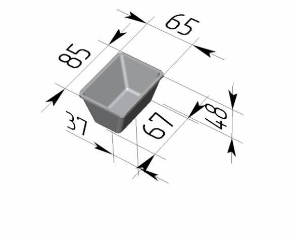 Форма для хлеба Спика 12-2 (85 х 65 х 48 мм) Форма для хлеба Спика 12-2 (85 х 65 х 48 мм)