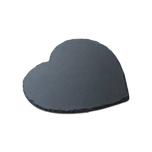 Блюдо для подачи сердце 25*25 см. черное, сланец MGprof