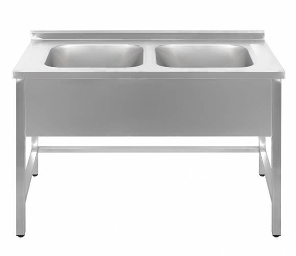 Ванна моечная 2-х секционная 1400*800*850 гл.380 с бортом (цельнотянутые мойки) Ванна моечная 2-х секционная 1400*800*850 гл.380 с бортом (цельнотянутые мойки)