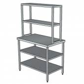 СП2ПДП2 стол произв.1200*500*1650 с 2-мя нижними и 2-мя верхними полками и без борта СП2ПДП2 стол произв.1200*500*1650 с 2-мя нижними и 2-мя верхними полками и без борта