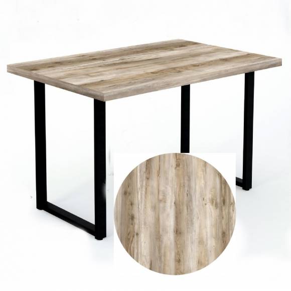 Стол прямой 1200х800х750 П-образный Клен Каньон