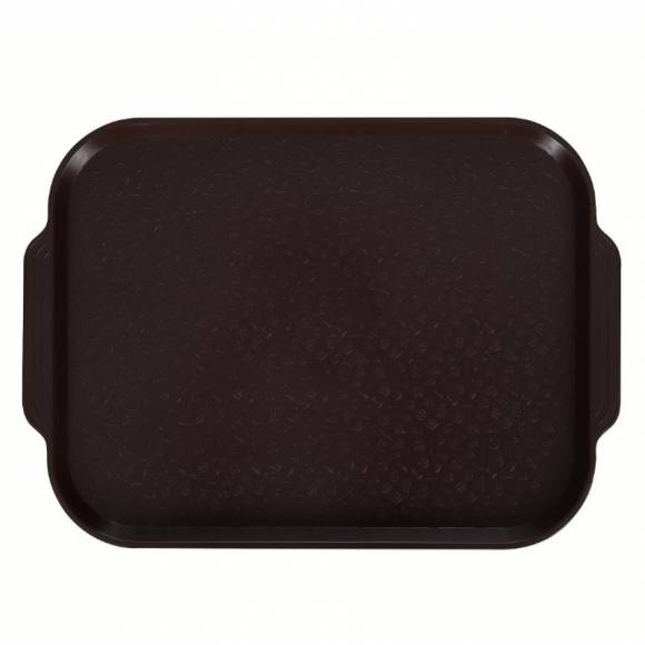 Поднос прямоугольный 45х35,5см с ручками шоколадный [71816] мки112  /10/