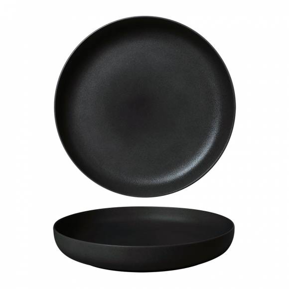 Тарелка с бортом 25.5 cм,фарфор NOBLE Fine Plus-Black Sand 095057A