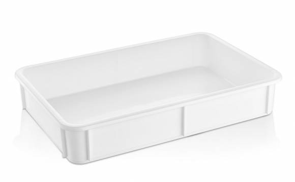 Контейнер для теста 600*400*100 мм. прямой, сплошной, мороз-кий, белый п/п GP 77151