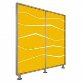 Перегородка 2-х секционная стандарт Zigzag (Зигзаг) с подсветкой 1275х150х1650 мм