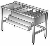 Барная станция 1150*600(800)*850, с бортом, двойной рельсой, ванной моечной гл. 300, нерж. Барная станция 1150*600(800)*850, с бортом, двойной рельсой, ванной моечной гл. 300, нерж.