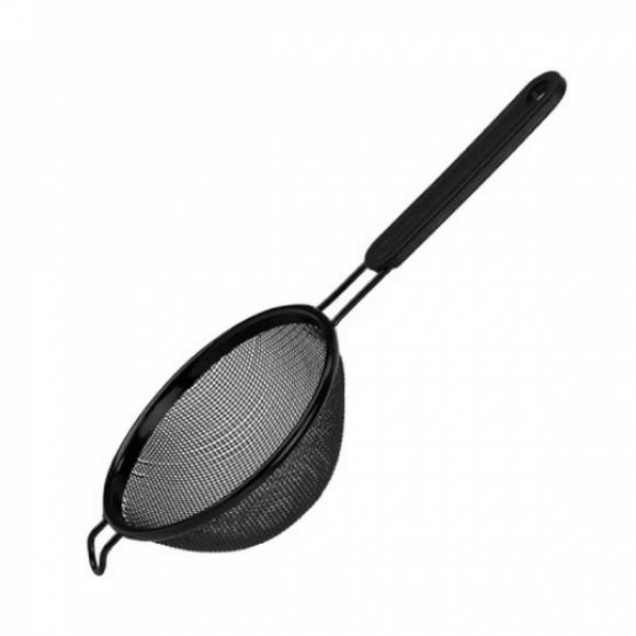 Сито с пласт. ручкой; антиприг.покр.; D=100, H=45, L=220мм; черный Tramontina 11.25.10 Сито с пласт. ручкой; антиприг.покр.; D=100, H=45, L=220мм; черный Tramontina 11.25.10