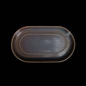 Блюдо овальное 240х140 мм Corone Terra сине-коричневый 11011 Блюдо овальное 240х140 мм Corone Terra сине-коричневый 11011