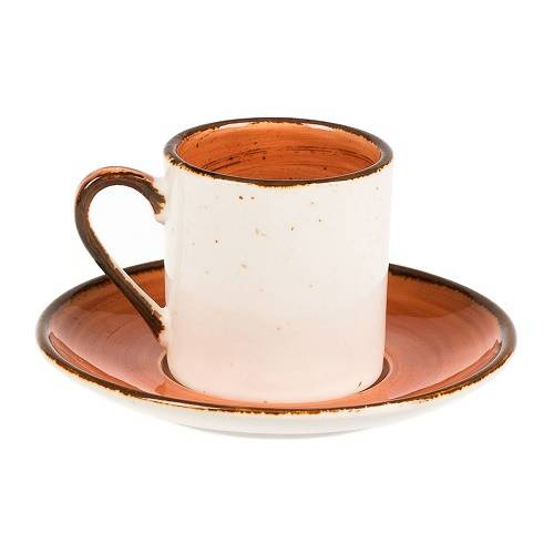 Кофейная пара 100мл фарфор Fusion Brown Shore P.L.  81223201 /6/