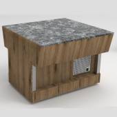 Прилавок холодильный Refettorio (шведский стол островной) RС53BS без полки с охлажд. кварц.поверх.