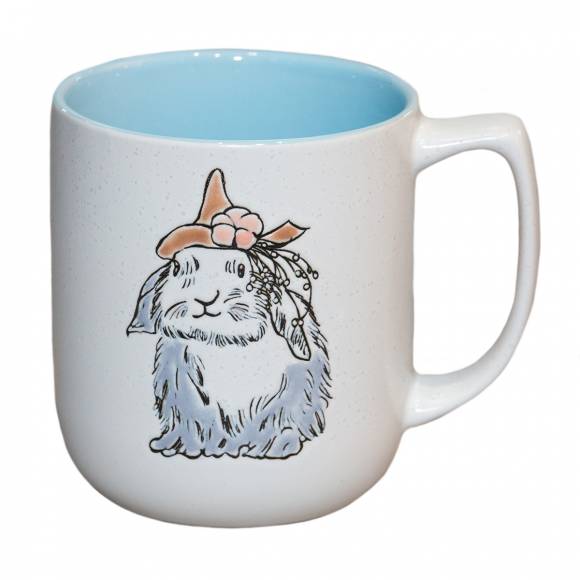 Кружка керамическая "Кроличья доброта" 500 мл (голубая внутри) Proff Cuisine CKCM220004-1 /1/