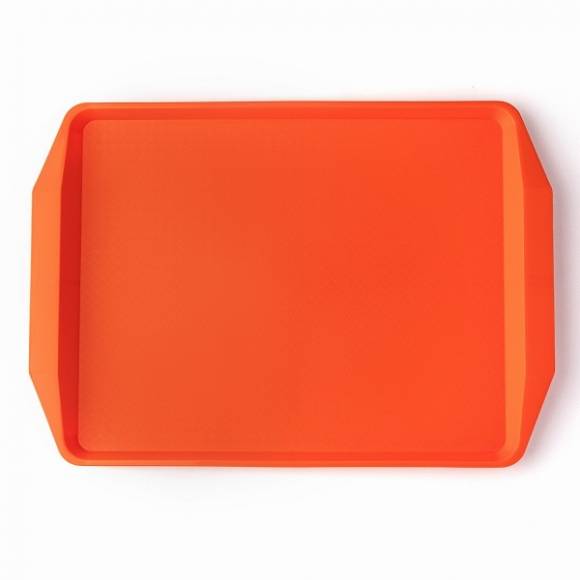 Поднос прямоугольный 42х30см оранжевый поверхность классик (166) MGprof 1732