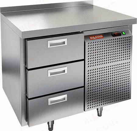 Стол холодильный Hicold GN 3/TN  3-ящика