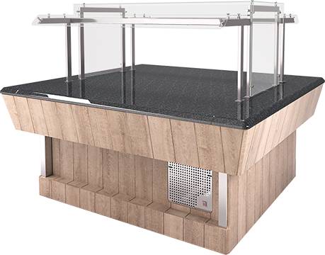 Прилавок нейтральный Refettorio (шведский стол сдвоенный) RN41S2 каменная столешница