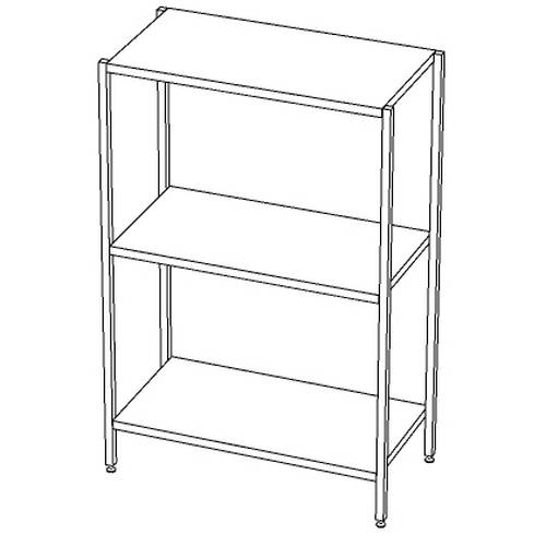 СТП3 стеллаж производственный 3 полки 1700*700*1500