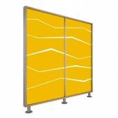 Перегородка 2-х секционная стандарт Zigzag (Зигзаг) без подсветки 1275х150х2025 мм