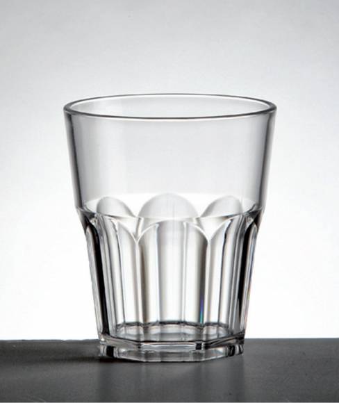 Стакан граненный 270мл  прозрачный 98мм РС.Т 270-0 /210/