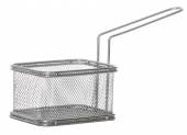 Корзинка для подачи картофеля фри 100х80х65мм с ручкой нерж. QL089-01 кт132