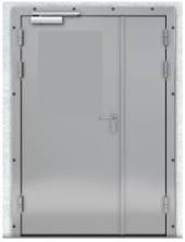 Распашная дверь двухств. технологическая РДДТ(ОН)-1300.2120-40  рама угловая