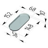 Форма для булочки "хот-дог" Спика (овал, 152 х 68) ст 0,8пс (AISI 430) нерж.