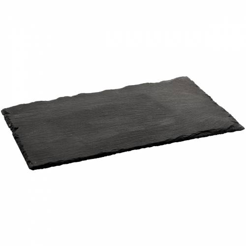 Блюдо для подачи прямоуг. 40*25 см. черное, сланец MGprof