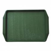 Поднос прямоугольный 42х30см темно-зеленый поверхность классик (414) MGprof 1732