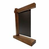 Табличка меловая на дерев. подставке двусторонняя А6 170*220 мм. коричневая