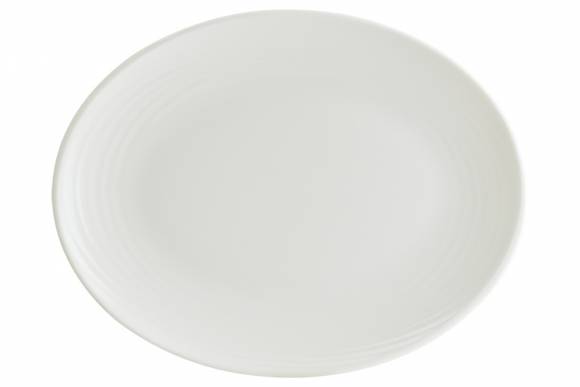 Блюдо овальное 360х280 мм фарфор White Loop Bonna LOPMOV36OV узкая полоска b