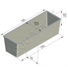 Форма для хлеба Спика Тостерная 1 секция (305х105х92мм) 