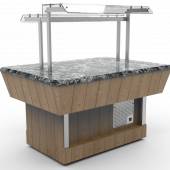 Прилавок нейтральный Refettorio (шведский стол островной) RN42S ШС каменная столешница