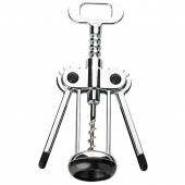 Штопор с рычагами сталь нерж. D=35,L=190,B=60мм серебрист.,черный Ghidini 210 Штопор с рычагами сталь нерж. D=35,L=190,B=60мм серебрист.,черный Ghidini 210