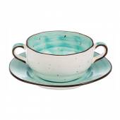 Бульонная пара с ручками 275мл фарфор Ocean Fusion P.L. 73024262 /1/ Бульонная пара с ручками 275мл фарфор Ocean Fusion P.L. 73024262 /1/