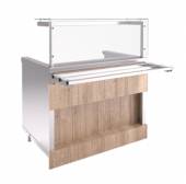 Мармит для вторых блюд с двухъярусной полкой N-RM22A Capital 1105х700х860(1255) мм