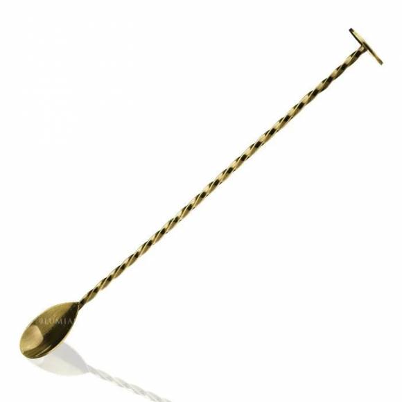 Ложка барная с мадлером 28см бронза Lumian L0006